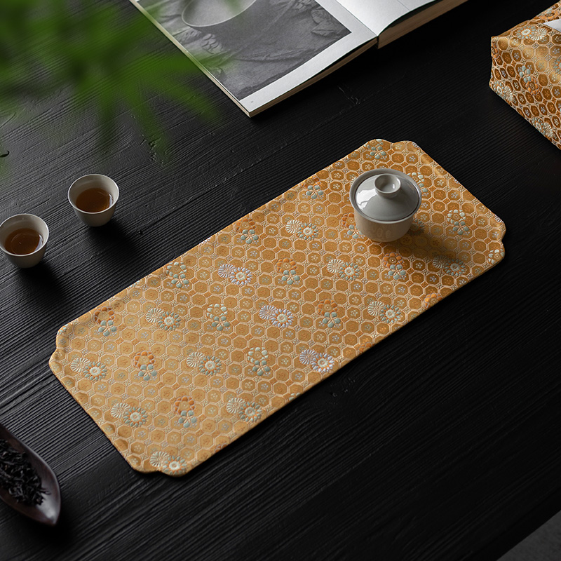 言席中式宋锦小茶席轻奢茶室垫布