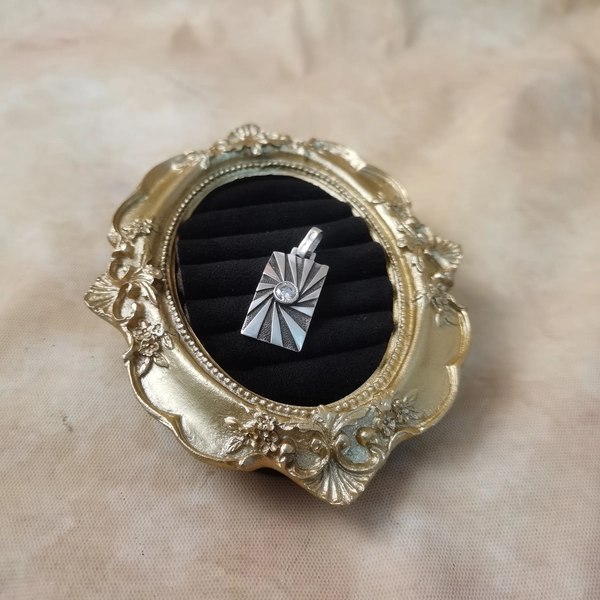Vintage中古925银素银吊坠北欧