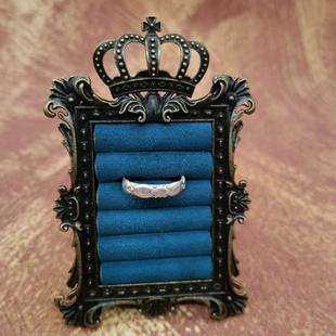 Vintage中古欧洲回流925银素银戒指21号