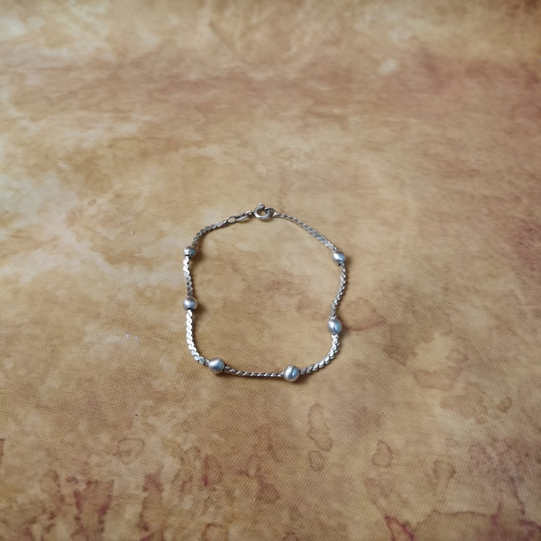 Vintage中古925银素银手链大全标款18cm