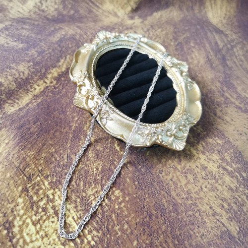 Vintage中古欧洲回流925银扭扭链项链45cm