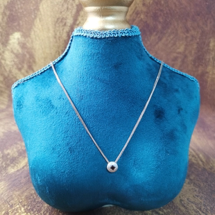 Vintage中古欧洲回流925银方龙骨套链41cm