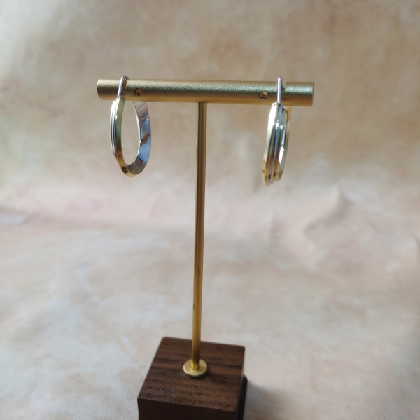 Vintage中古925银鎏金耳圈耳环,饰品/流行首饰/时尚饰品新,银饰耳饰,淘宝优惠券,粉丝福利购,淘宝优惠卷