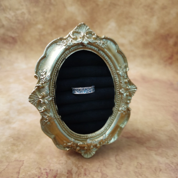 Vintage中古欧洲回流925银素银戒指开口戒