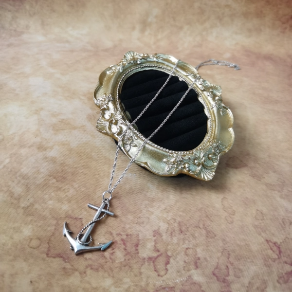 Vintage中古欧洲回流925银船锚吊坠大全标