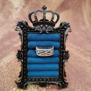 Vintage中古欧洲回流925银老手作戒指21号