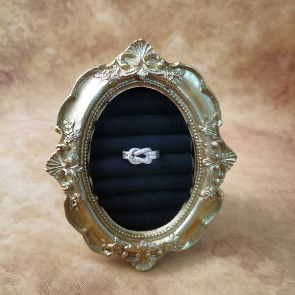 Vintage中古欧洲回流925银素银戒指开口戒