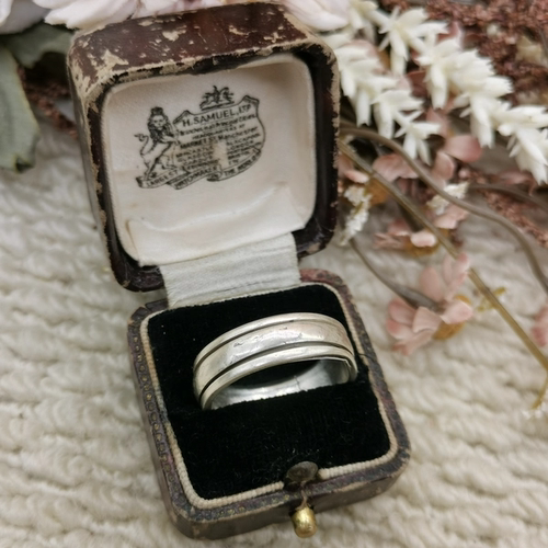 Vintage中古欧洲回流925银转转戒指24号