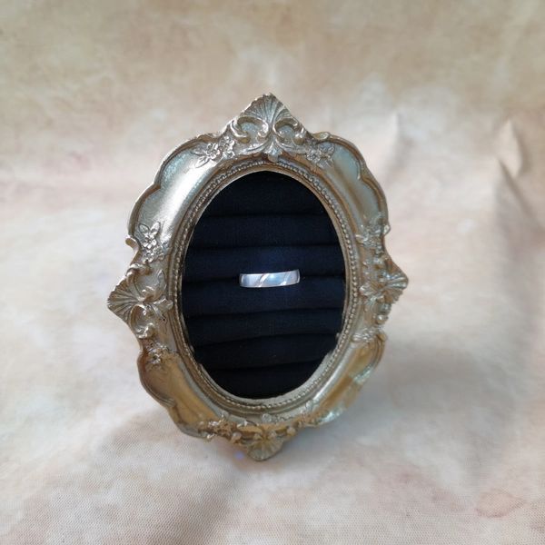 Vintage中古925银素银戒指12号