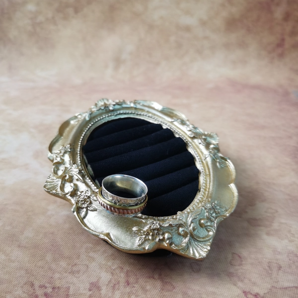 Vintage中古欧洲回流925银戒指14号