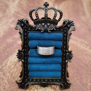 Vintage中古欧洲回流925银素银戒指20号