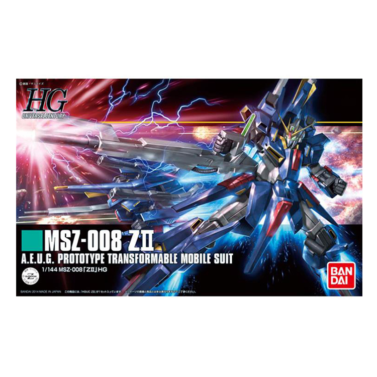 现货 万代 HGUC 186 1/144 ZⅡ Z2 zeta 高达 可变形 拼装模型
