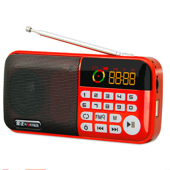 金正插卡音响S97便携插卡迷你小音箱收音机老人mp3音乐播放器音