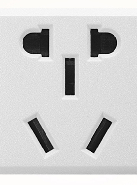 AC电源插座10A16A卡式嵌入式二三插带保护门GB国标小五孔面板机柜