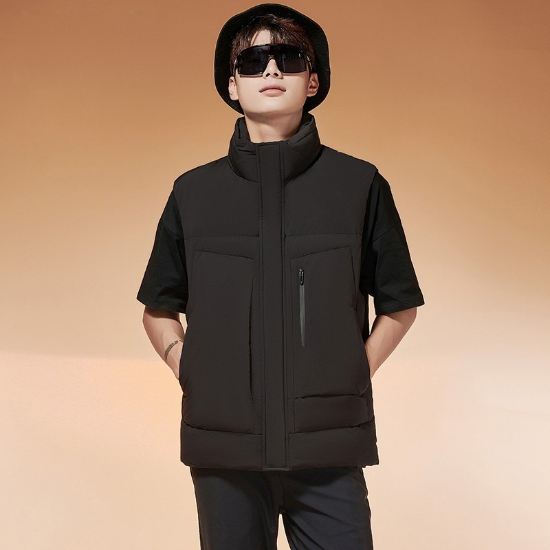 雪中飞男式立领羽绒马甲2025年秋冬新款休闲内搭通勤时尚保暖上衣,男装,羽绒马甲,淘宝优惠券,粉丝福利购,淘宝优惠卷