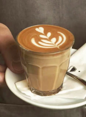 玻璃咖啡杯法国多莱斯Duralex拿铁澳白冰咖啡短笛拿铁杯法式