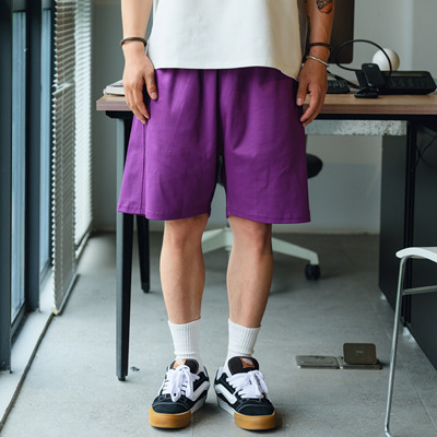 纯色休闲裤夏季男士透气速干短裤