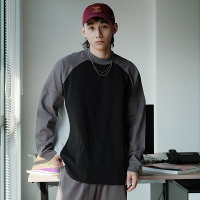 重磅微高领PrintsCrewT恤套头