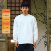 圆领拼接T恤秋冬男士 PrintsCrew 300克热力加绒长袖 上衣内搭卫衣