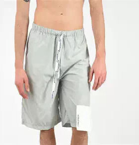 夏季薄款休闲运动沙滩美式短裤标签设计超轻运动机能宽松五分裤潮