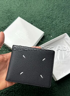 Endless Abyss 21ss经典四针缝线多卡位对折钱包男女头层牛皮卡包