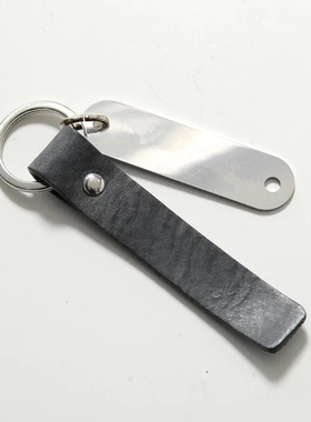 Endless Abyss 手工真皮拼接铭牌钥匙扣钛钢包包裤腰组合挂件配饰