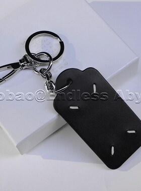 Endless Abyss 23ss徽标四针铭牌头层牛皮钥匙扣真皮吊坠挂件配饰