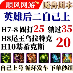 魔兽世界团本代练烈毒之渊1-9H后二/H/M尾王H8/h78/H10基希克斯