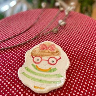 日本山口麻子手绘粉引碟子盘子小碟蛋糕碟点心碟一人份水果碟