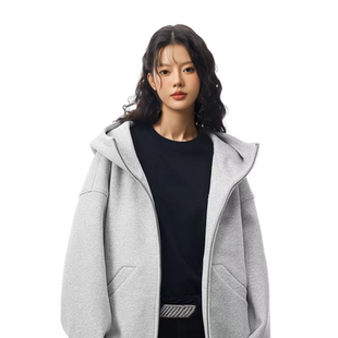 开衫 FDR GDES官方店460g高克重高领空气层连帽卫衣外套男女春秋季