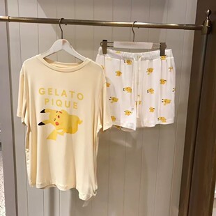 短裤 宝可梦卡比兽可爱卡通女短袖 长袖 长裤 春秋夏季 睡衣套装 新款