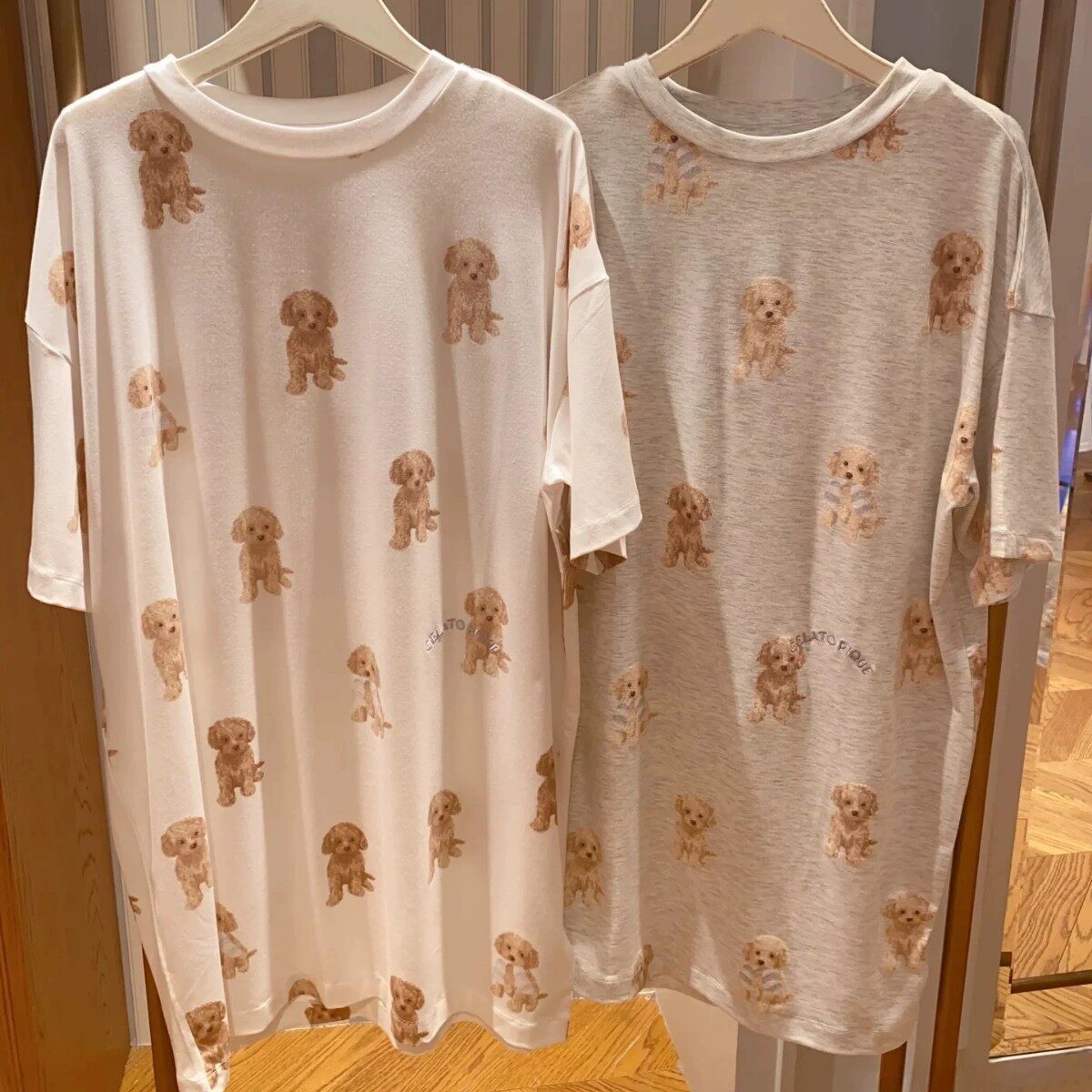 2026夏季新款冰淇淋卡通狗可爱印花圆领女士连衣裙睡衣家居服睡裙