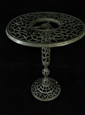 vintage欧式复古古董黄铜花瓶架子法式桌子摆件软装创意拍摄道具