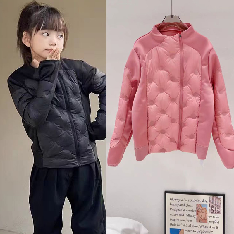儿童轻薄羽绒服2025新款冬季拼接羽绒内胆女童校服神器120-170