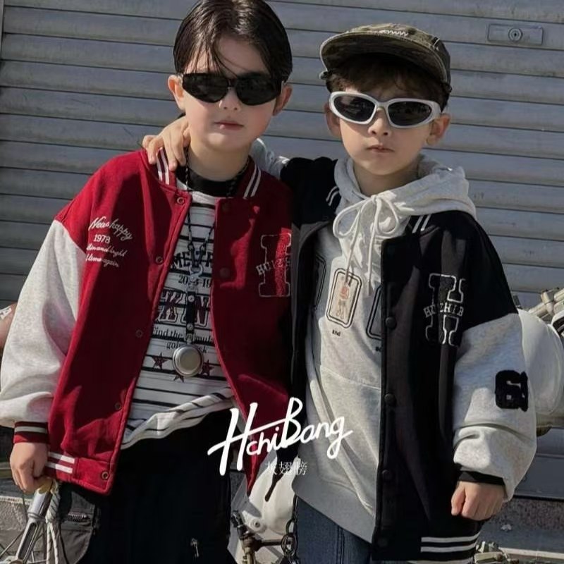 男童外套2026春季新款男孩韩版洋气拼接棒球服上衣中大童120-160