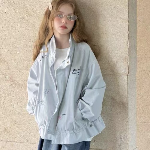 女童外套2026秋季新款女孩甜美洋气卡通冲锋衣休闲上衣潮120-160
