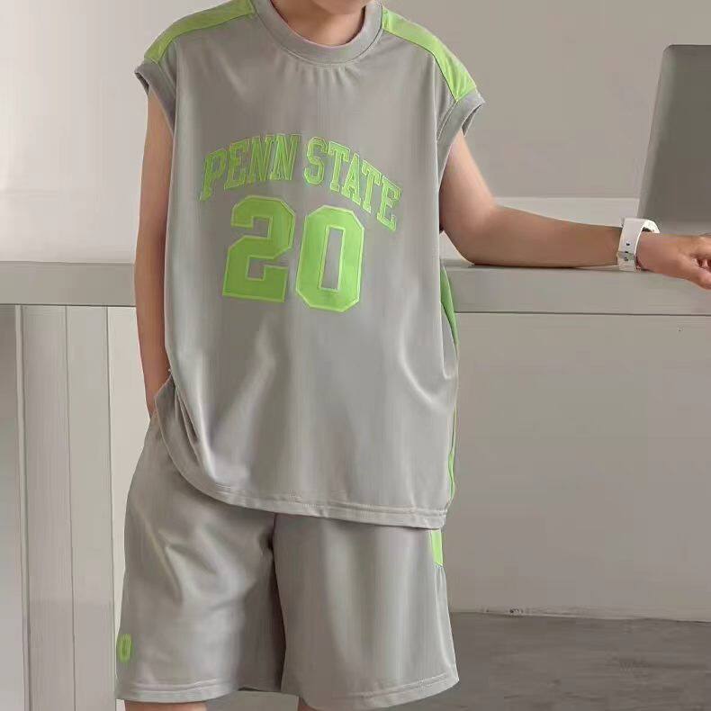 儿童篮球套装2026夏季新款男童球服背心短裤两件套中大童120-160