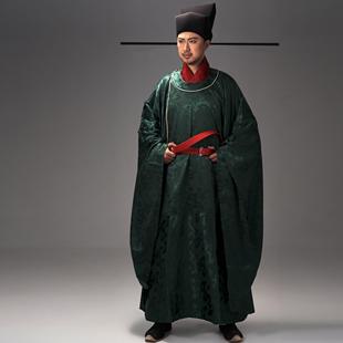 宋制圆领袍公袍襕袍中式 演员婚服原创复原官服汉缎襕袍 主持人服装