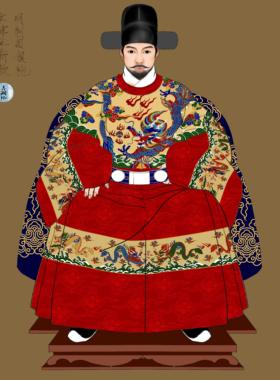 明制圆领袍汉服定制双层满地金飞鱼云肩通臂织金妆花寅鳞生