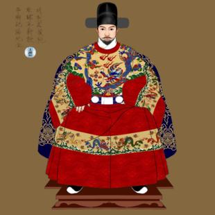 明制圆领袍汉服定制双层满地金飞鱼云肩通臂织金妆花寅鳞生