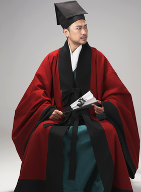 明制大氅鹤汉服毛呢外套斗篷中式国风男女装冬天绝美超厚披风道袍