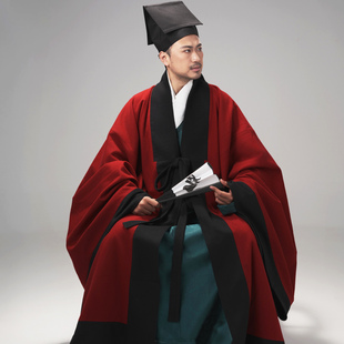 明制大氅鹤汉服毛呢外套斗篷中式国风男女装冬天绝美超厚披风道袍