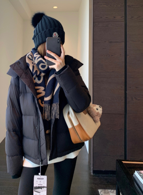 AMR UU◆鹅绒&鸭绒双版～柜上2000+lu家五格连帽短款羽绒服女新款