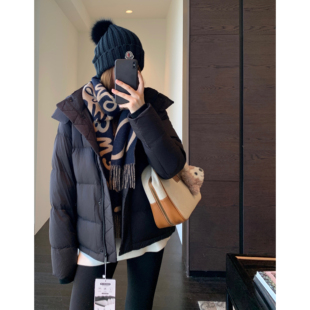 羽绒服女新款 鹅绒&鸭绒双版 lu家五格连帽短款 ～柜上2000 AMR