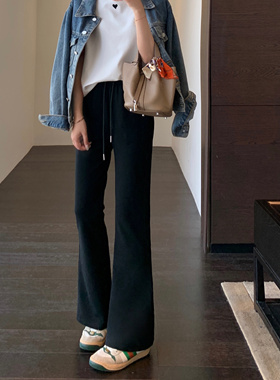 AMR UU◆lu家火爆～显腿长高腰显瘦直筒微喇裤薄休闲裤女春夏新款