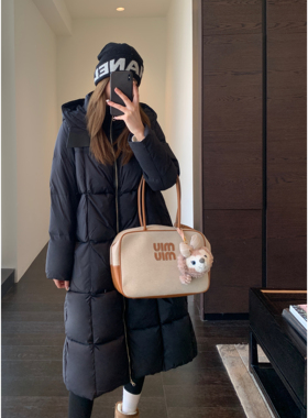 AMR UU◆福利款～老粉闭眼入～高品质白鸭绒连帽长款羽绒服女外套