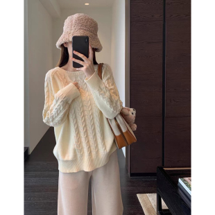 ～量少～慵懒时髦显瘦套头红色毛衣女针织衫 福利款 新 AMR