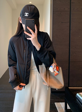 AMR UU◆lu家柜上新款 帅气时髦飞行员棉服短厚外套女上衣秋冬新