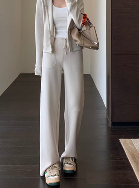 AMR UU◆显瘦神裤 lulu柜上款垂顺凉感高腰直筒裤宽松阔腿裤女新