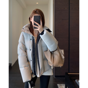 秋冬季 柜上1w 羽绒服女2025新款 保暖鹅绒服加厚连帽短款 AMR
